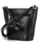 Dámská kožená crossbody kabelka černá - Delami Saimix