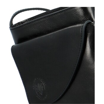 Dámská kožená crossbody kabelka černá - Delami Ilaria