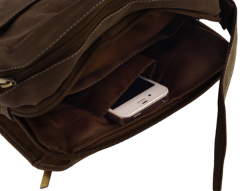 Pánská kožená crossbody/taška hnědá - Wild Trewor