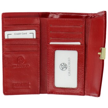 Dámská kožená peněženka červená - Gregorio Zoja