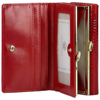 Dámská kožená peněženka červená - Gregorio Zoja