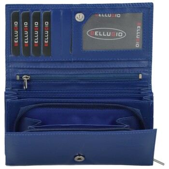 Dámská kožená peněženka modrá - Bellugio Faisa