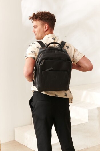 Pánský kožený batoh černý - Wild Abdon