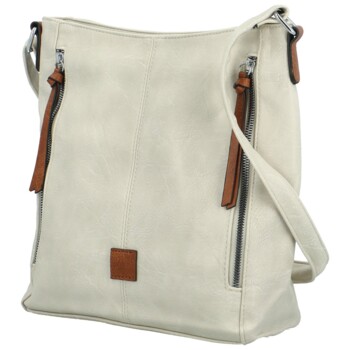 Dámská crossbody kabelka krémová - Firenze Jolie