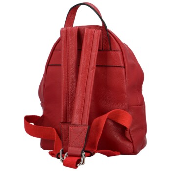 Dámský kožený batoh červený - Delami Vera Pelle Jeasse