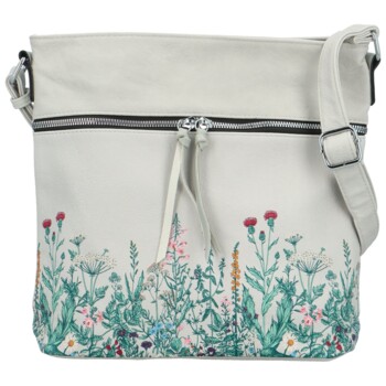 Dámská crossbody kabelka světle šedá - Firenze Kaela