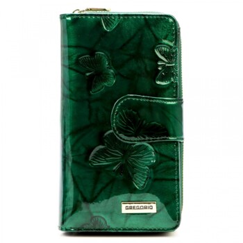 Dámská kožená peněženka zelená - Gregorio Angi