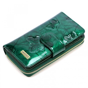 Dámská kožená peněženka zelená - Gregorio Angi