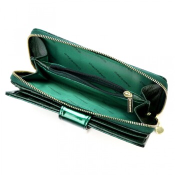 Dámská kožená peněženka zelená - Gregorio Angi