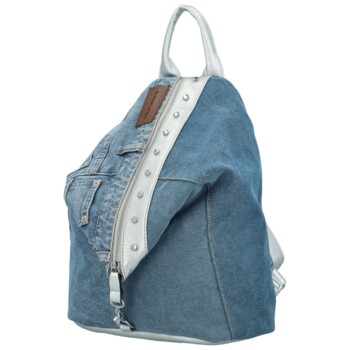 Dámský batůžek stříbrný - MaxFly Hyllos