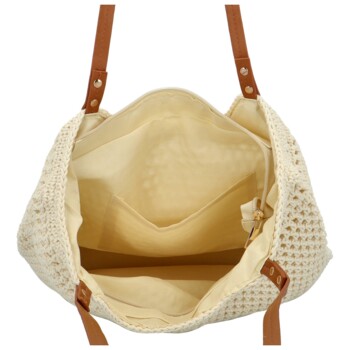 Dámská kabelka na rameno krémová - MaxFly Ariadna