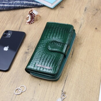 Dámská kožená peněženka zelená - Gregorio Clodien