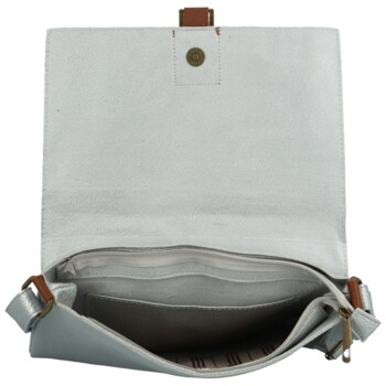 Dámská crossbody kabelka stříbrná - MaxFly Jozefína new