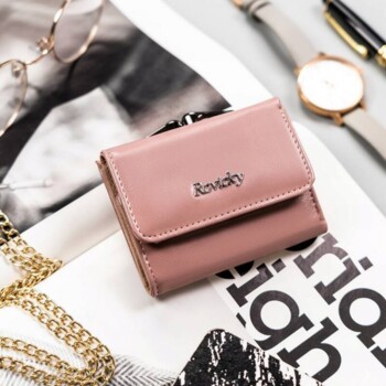 Dámská kožená peněženka růžová - Rovicky Lupe