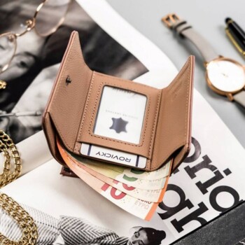 Dámská kožená peněženka růžová - Rovicky Lupe