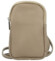 Dámské kožené crossbody pouzdro taupe - Delami Valli