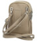 Dámské kožené crossbody pouzdro taupe - Delami Valli