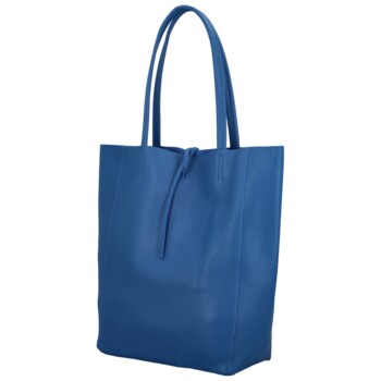 Dámská kožená kabelka modrá - Delami Vera Pelle Ernesta new