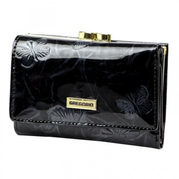 Dámská kožená peněženka černá - Gregorio Clarissa