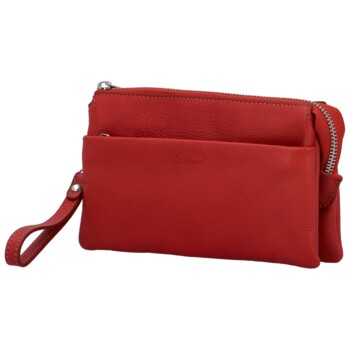 Dámská kožená crossbody kabelka červená - Katana Isola