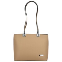 Dámská kabelka na rameno tmavě béžová - Delami Velvet Touch