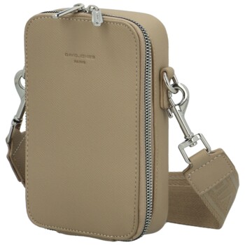 Dámská crossbody kabelka tmavě béžová - David Jones Perzida