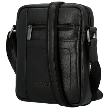 Pánská kožená crossbody taška černá - Bellugio Bekim