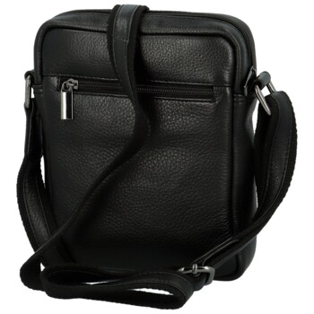 Pánská kožená crossbody taška černá - Bellugio Bekim