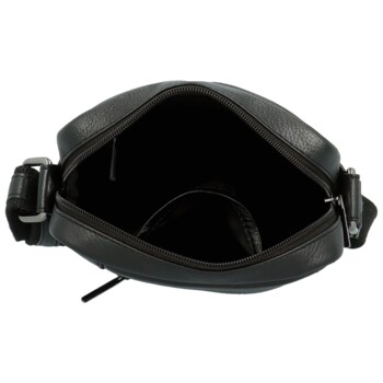 Pánská kožená crossbody taška černá - Bellugio Bekim