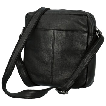 Pánská kožená crossbody taška černá - Bellugio Dagoma