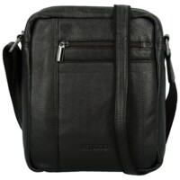 Pánská kožená crossbody taška černá - Bellugio Donis