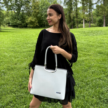 Dámská kabelka do ruky šedá - Delami Bella Rosa