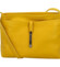 Dámská kožená crossbody kabelka žlutá - Delami Eneta