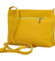 Dámská kožená crossbody kabelka žlutá - Delami Eneta
