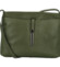 Dámská kožená crossbody kabelka tmavě zelená - Delami Eneta