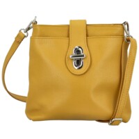 Dámská kožená crossbody kabelka žlutá - Delami Vera Pelle Laira new