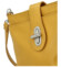 Dámská kožená crossbody kabelka žlutá - Delami Vera Pelle Laira new