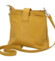 Dámská kožená crossbody kabelka žlutá - Delami Vera Pelle Laira new
