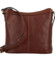 Dámská kožená crossbody kabelka hnědá - Hexagona Karmen