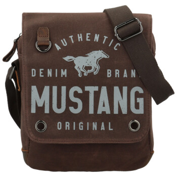 Pánská crossbody taška hnědá - Mustang Roger
