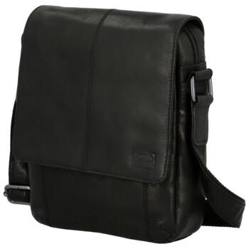 Pánská kožená crossbody taška černá - Sendi Design Edison