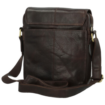 Pánská kožená crossbody taška hnědá - Sendi Design Edison