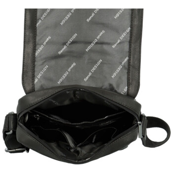 Pánská kožená crossbody taška černá - Sendi Design Edison