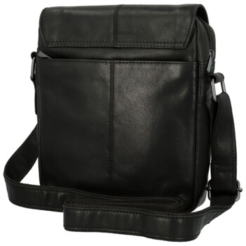 Pánská kožená crossbody taška černá - Sendi Design Edison