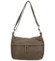Dámská kožená crossbody kabelka taupe - Delami Vera Pelle Meyrra