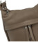 Dámská kožená crossbody kabelka taupe - Delami Vera Pelle Meyrra