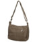 Dámská kožená crossbody kabelka taupe - Delami Vera Pelle Meyrra