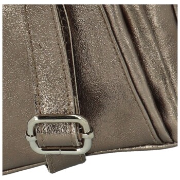 Dámská kožená crossbody kabelka bronzová - Delami Vera Pelle Bandit