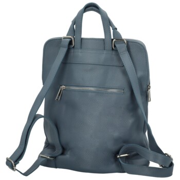 Dámský kožený batůžek/kabelka džínově modrý - Delami Houtel