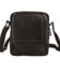 Pánská kožená crossbody taška tmavě hnědá - Greenwood Vaios